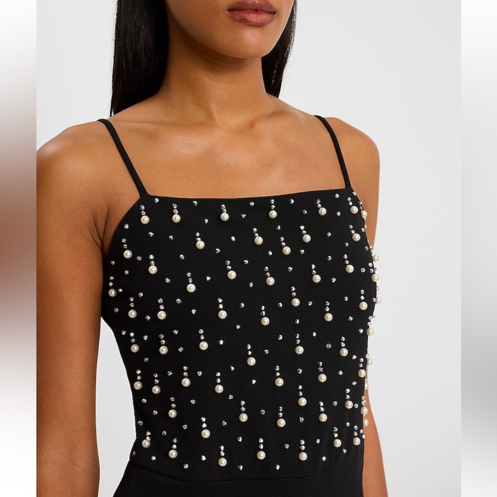 EXPRESS Embellished Sleeveless Jumpsuit - Picture 2 of 7